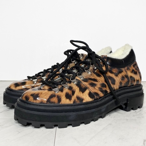 New! Schutz Lucille Shearling Line Lace Up Boot 10 - Picture 1 of 15